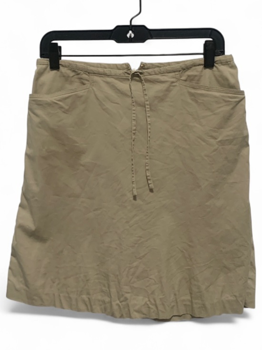 Y2K Ann Taylor Loft Casual Drawstring Skirt in Khaki